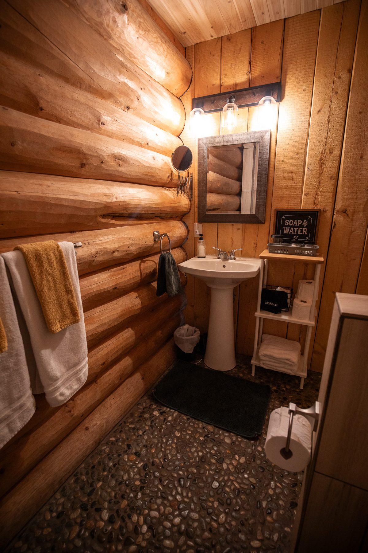 The cabin bathroom vanity