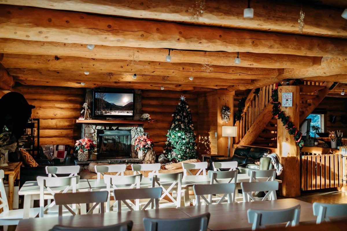 A suite inside the main lodge at Rock Lake Earth Lodge