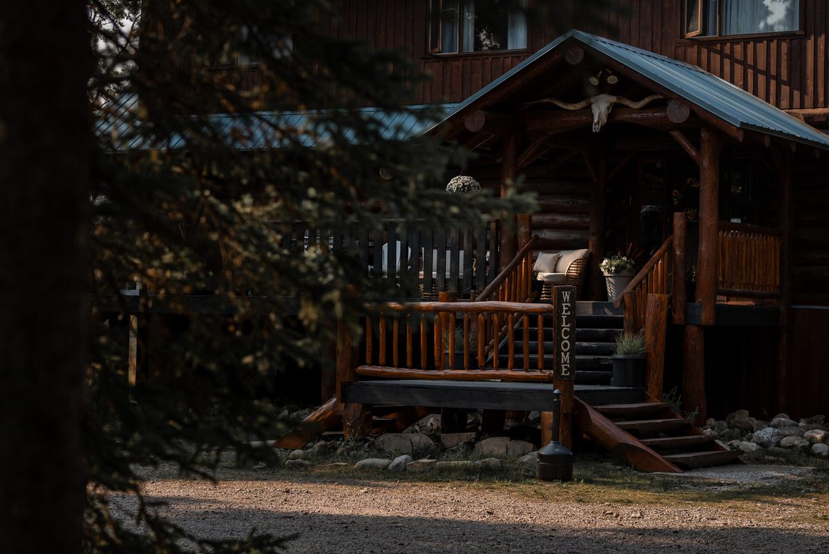 The main lodge at Rock Lake Earth Lodge