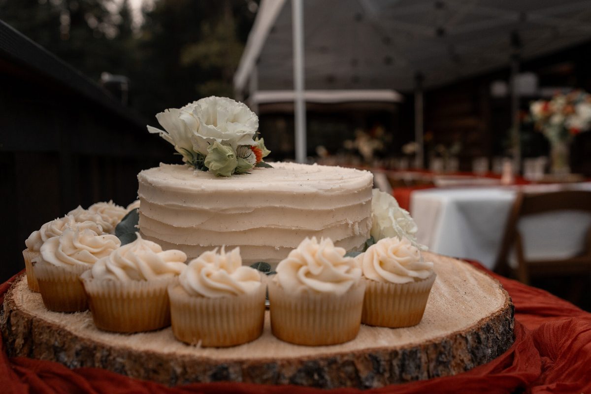 Catering details at a Rock Lake wedding