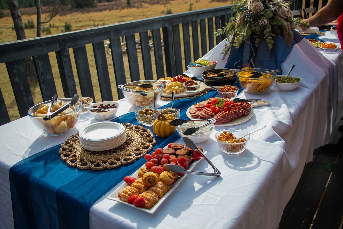 A styled dining setup at the lodge