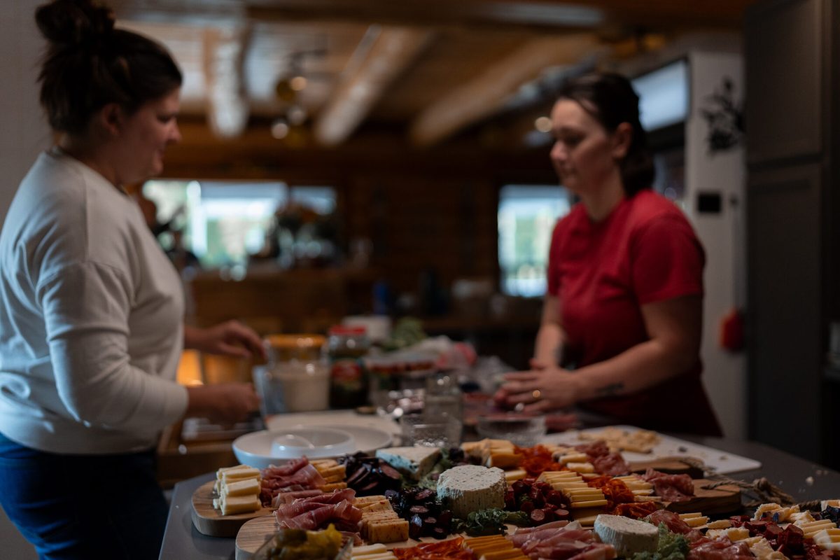 The reception set up at the lodge