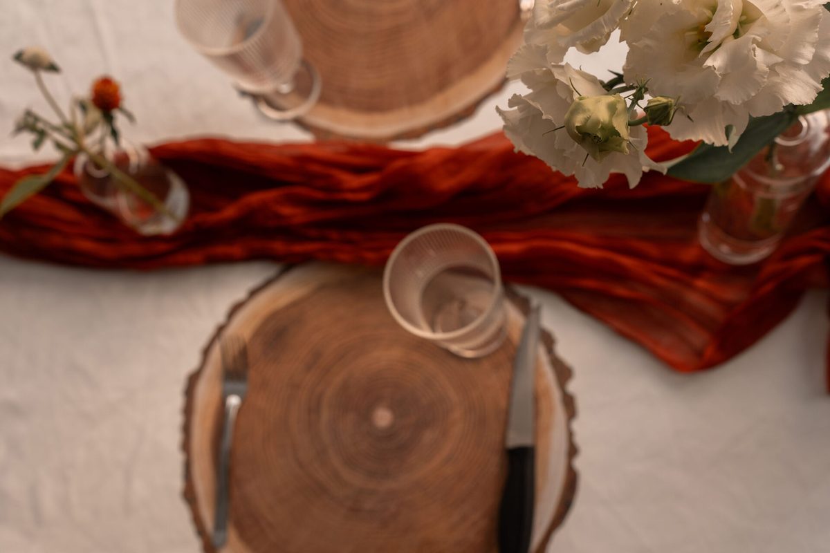 Wedding coordination details at Rock Lake