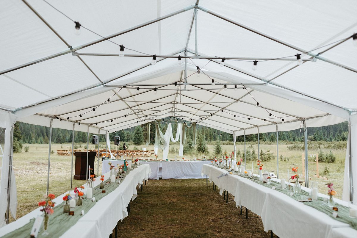 A styled wedding moment at Rock Lake